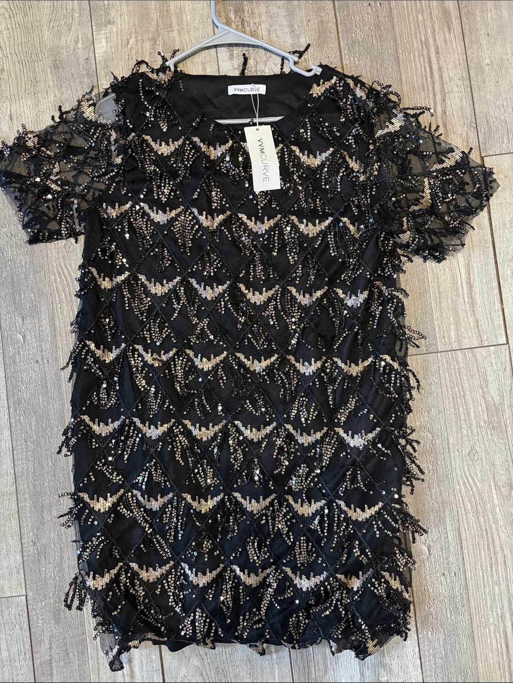 Black Beaded Cocktail Dress